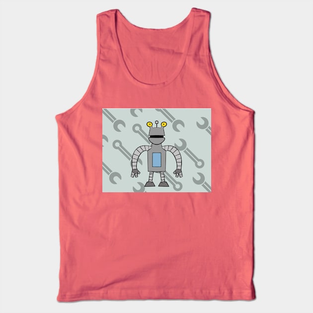 June Wrench Robot Tank Top by Soundtrack Alley